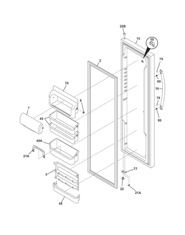 Refrigerator door