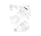 Frigidaire AGQ7000CES1 front panel/lint filter diagram