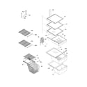 Crosley CRSE264FW0 shelves diagram