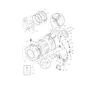 Crosley CLCG900FW0 motor/tub diagram