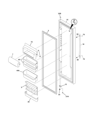Refrigerator door