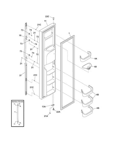 Freezer door
