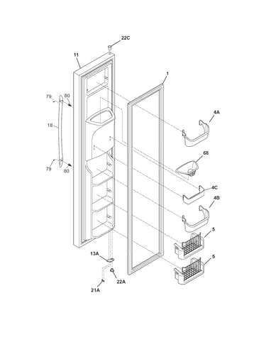 Freezer door
