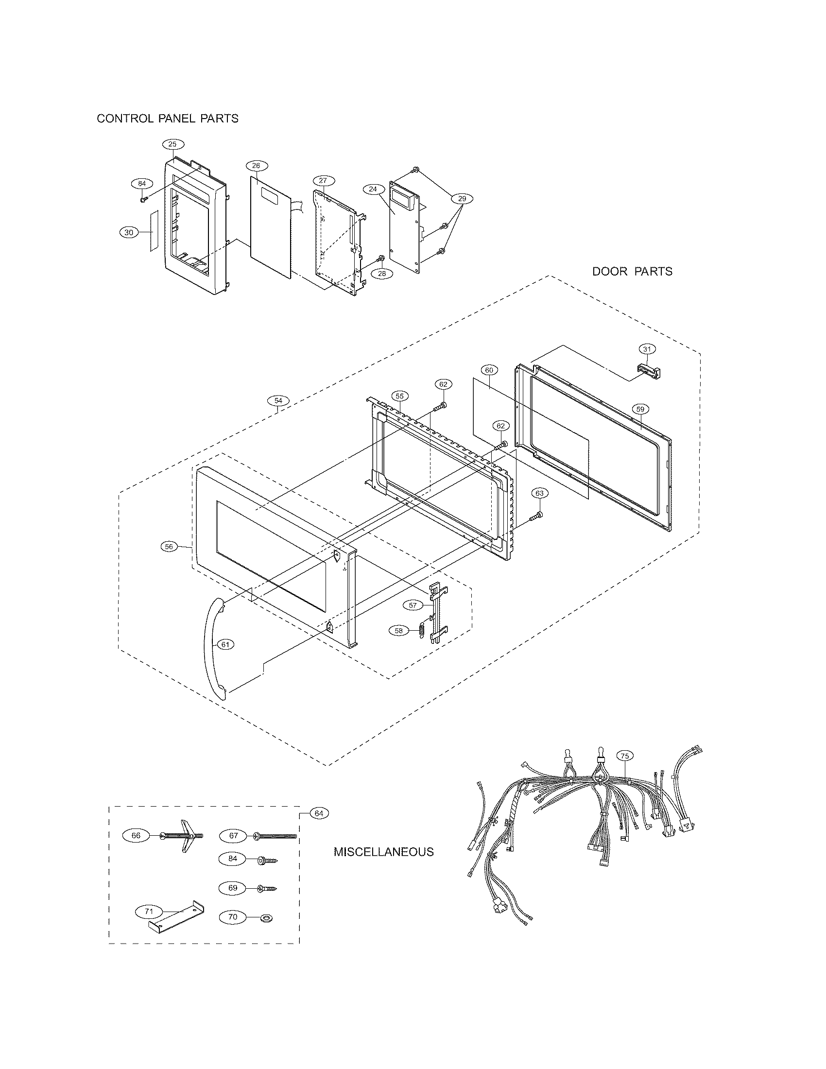 CONTROL PANEL/DOOR/MISC