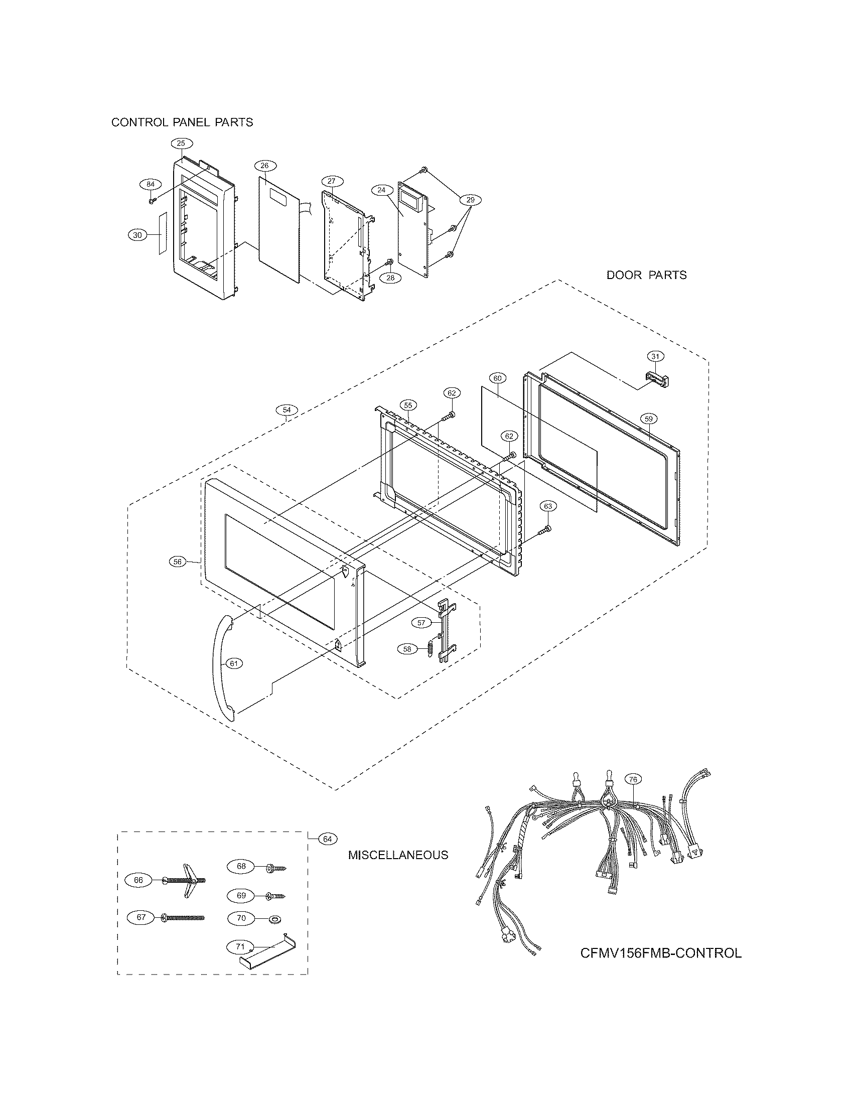 Control panel/door/misc