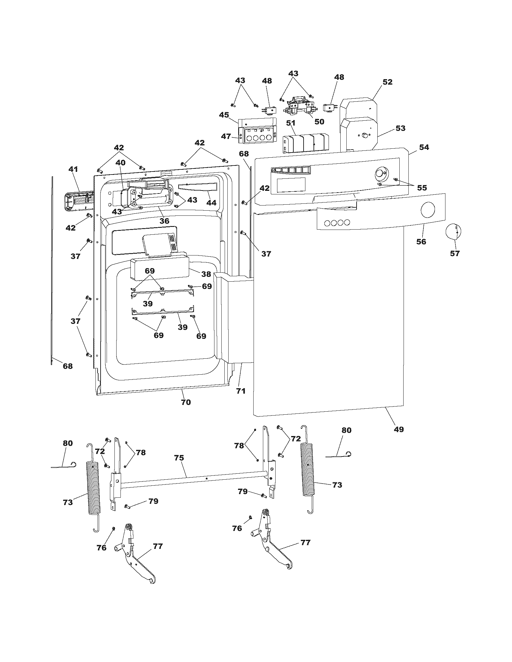 Control panel/door