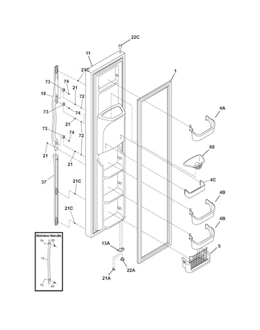 Freezer door