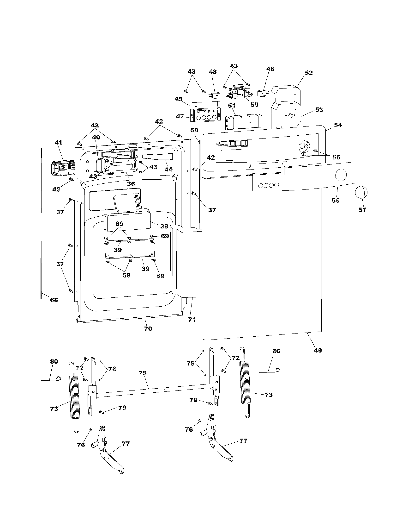Control panel/door