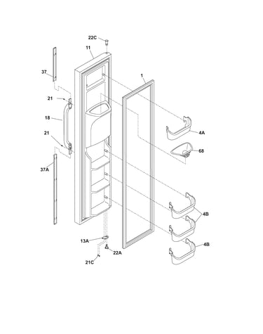 Freezer door