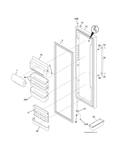 Refrigerator door