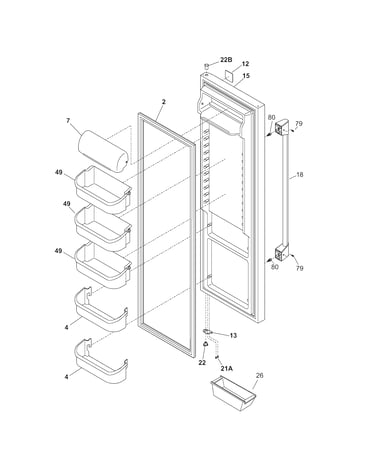 Refrigerator door