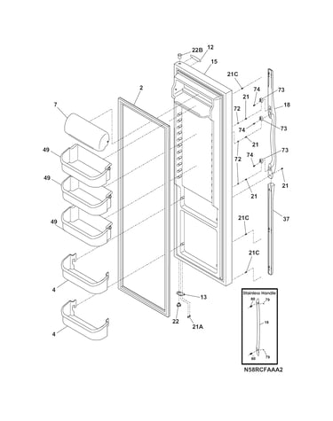 Refrigerator door