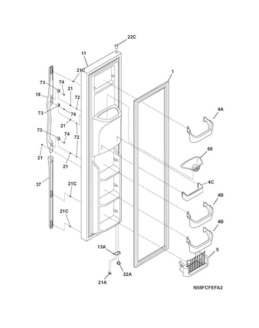 Freezer door