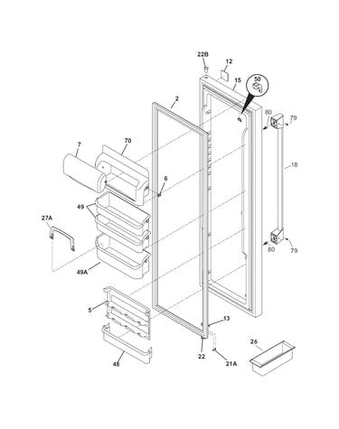 Refrigerator door