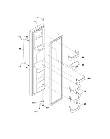 Freezer door