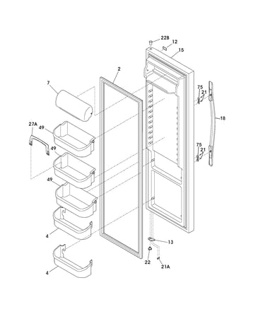 Refrigerator door