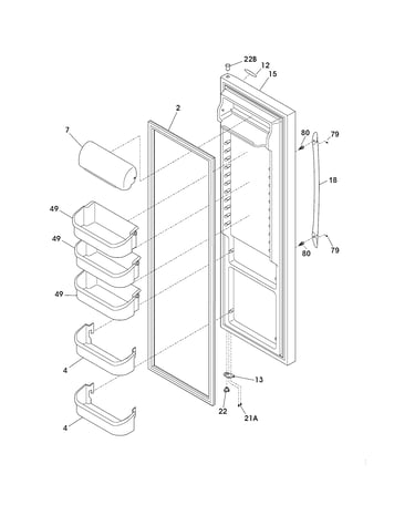 Refrigerator door