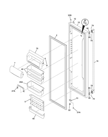 Refrigerator door