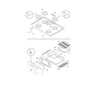 Crosley CRG3110GWBA top/drawer diagram