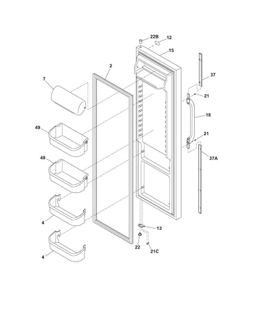Refrigerator door