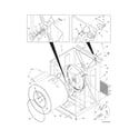 Frigidaire AEQ6700CFE0 cabinet/drum diagram