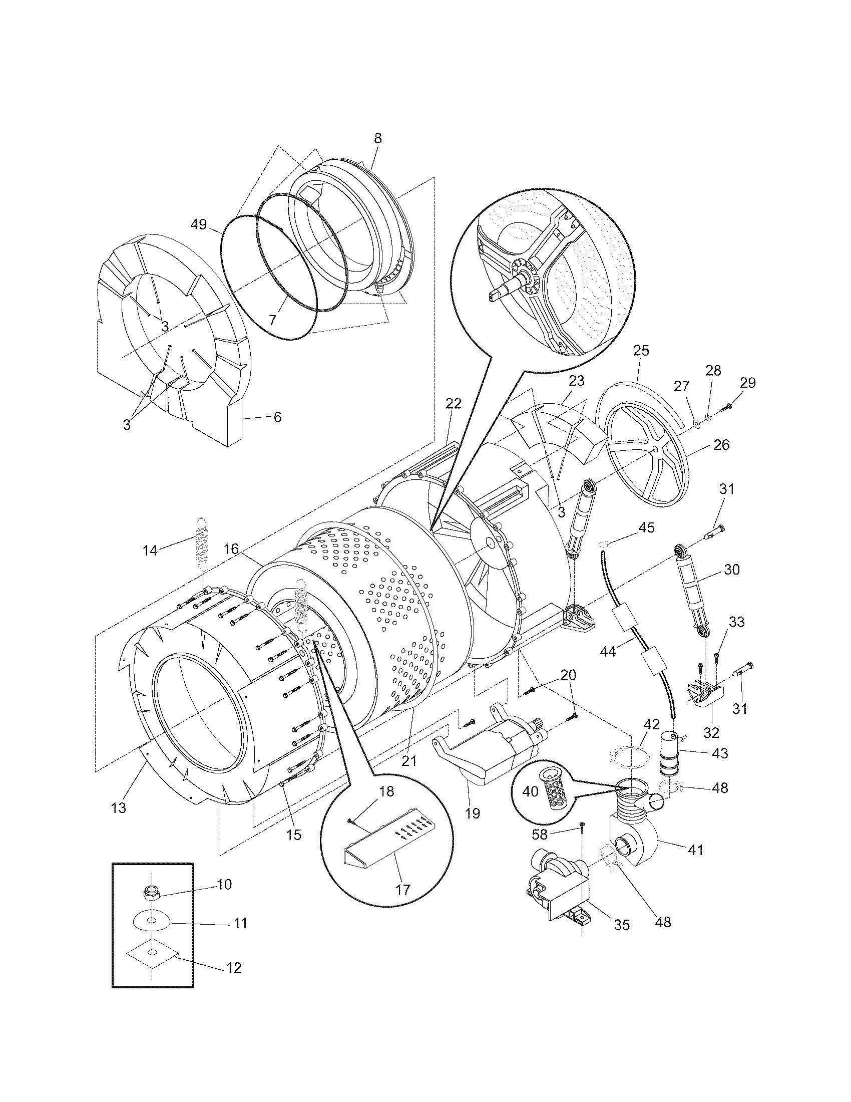 Motor/tub