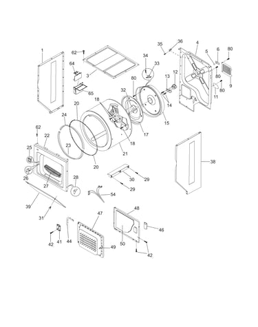 Upper cabinet/drum heater