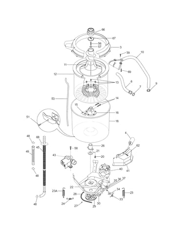 Motor/tub