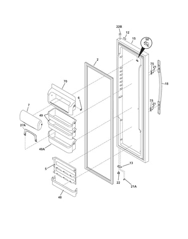 Refrigerator door