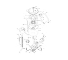 Frigidaire GLET1142FS1 motor/tub diagram