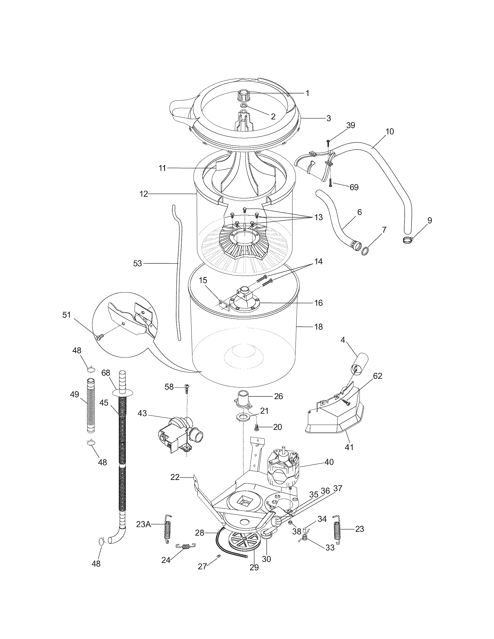 Motor/tub