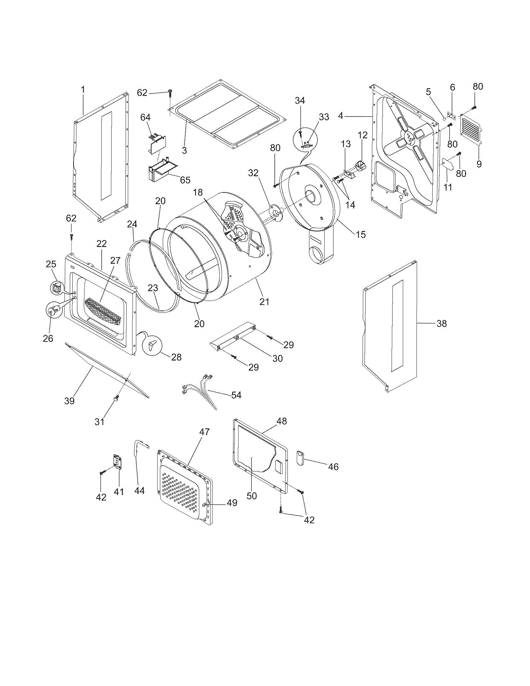 UPPER CABINET/DRUM HEATER