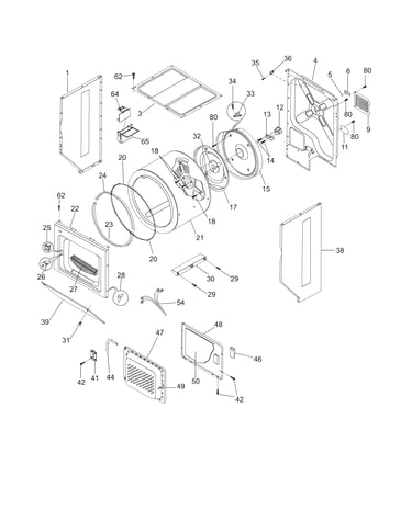 Upper cabinet/drum heater
