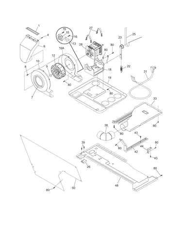 Motor/blower/belt