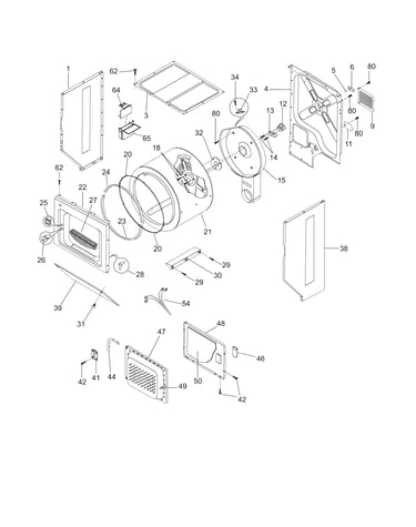 Upper cabinet/drum heater