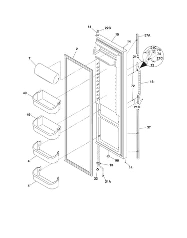 Refrigerator door