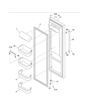 Refrigerator door