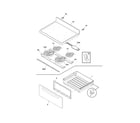 Crosley CRE3880GWWA top/drawer diagram