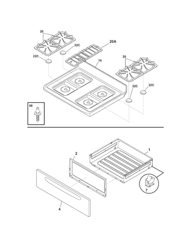 Top/drawer