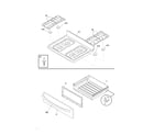 Frigidaire FGFL67DCL top/drawer diagram