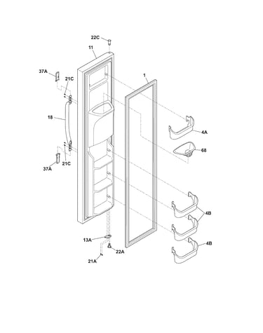 Freezer door