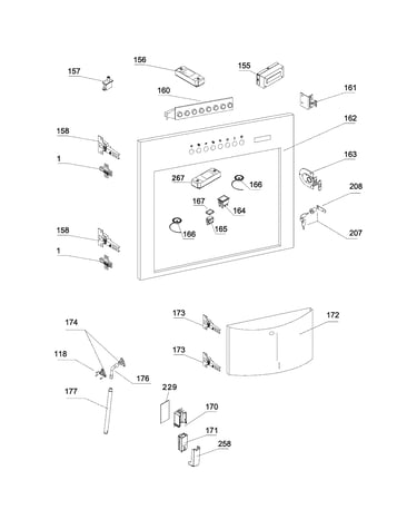 Door/control assembly