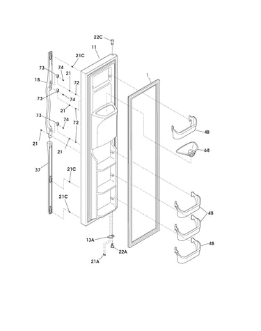 Freezer door
