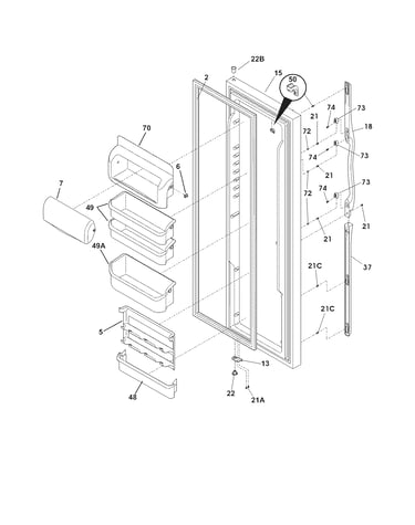 Refrigerator door