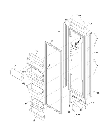 Refrigerator door
