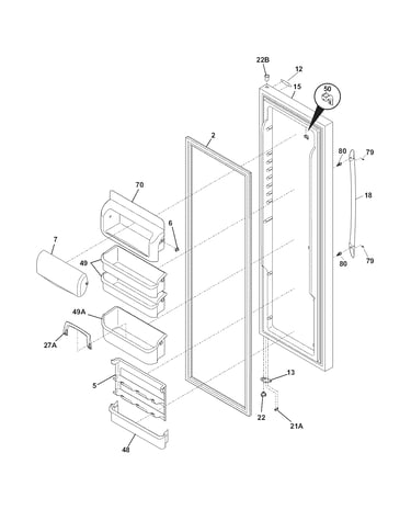 Refrigerator door