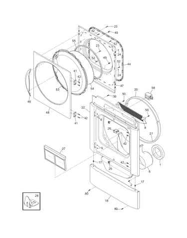 Front panel/lint filter