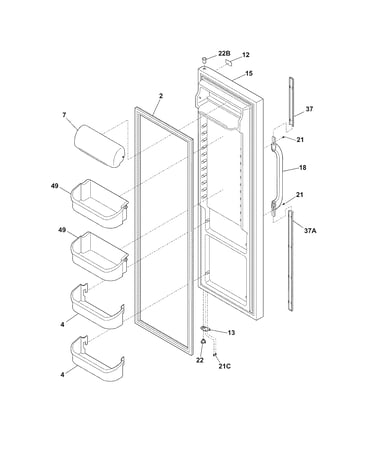 Refrigerator door