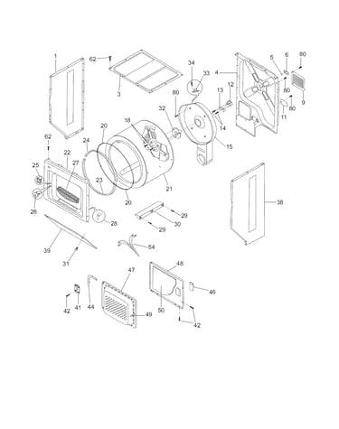 Upper cabinet/drum heater