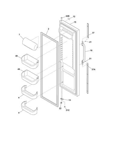 Refrigerator door